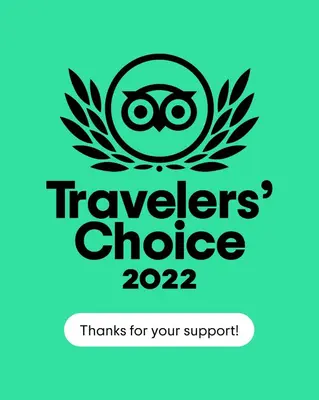 a sticker with the words travellers choice thanks for your support at Avondale Guest House in Keswick
