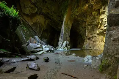 a cave with a pool of water inside of it at 3 Bed in Little Langdale oc-gl102 in Little Langdale