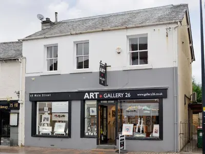 an art gallery on the corner of a street at Skiddaw View in Keswick