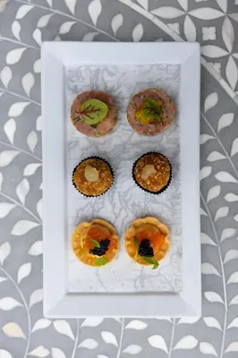 a box of cupcakes in a white box at Marine Troon in Troon