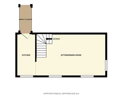 a floor plan of a house at Kippford Stables in Kippford