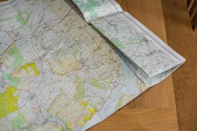 a close up of a map on a table at The Hidden Place in Penrith