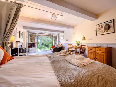 a bedroom with a bed with towels on it at 1 Bed in Keswick oc-28382 in Braithwaite