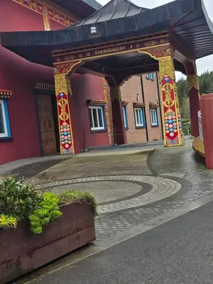 a building with an arch in front of it at Luxury static caravan in Beattock