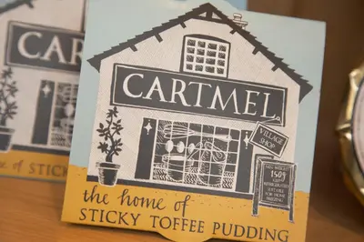 a book titled the home of sticky toffee pudding at Pheasant Lodge Scottish Borders in Carlisle