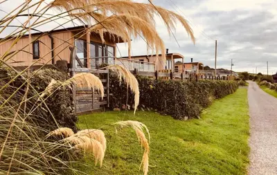 a house with a fence next to a field of grass at Little Oak in Gatehouse of Fleet