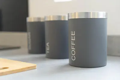 a group of three cups sitting on a counter at Carlisle Comfort Terrace in Carlisle