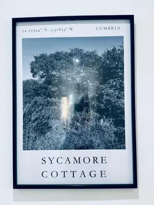 a framed picture of a photograph of a tree at Sycamore Cottage - 2 Bedrooms - Sleeps 4 in Frizington