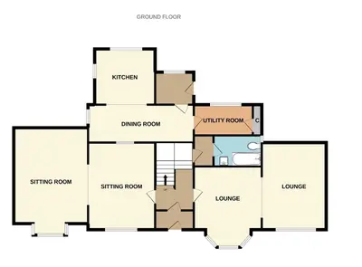 a floor plan of a house at Craigrathan in Kippford