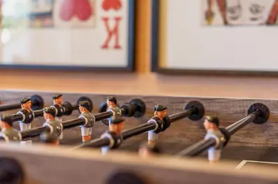 a group of toy soldiers lined up on a table at Leathes Head Country House in Keswick