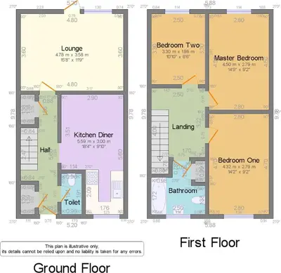 a plan of the ground floor of a house at Guild Close in Moffat