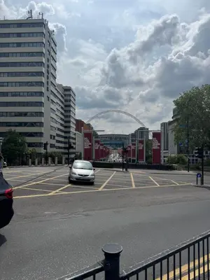 a car parked in a parking lot in a city at Your Base To Explore London in Moffat