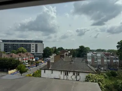 a view of a city with buildings and a street at Your Base To Explore London in Moffat