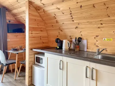 a kitchen with a sink and a counter top at Keith - Uk49287 in Stranraer