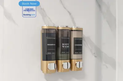 a group of four batteries sitting on a shelf at Cozy 4-Bedrooms House By Azzurri Properties Short Lets & Serviced Accommodation London With Private Garden, Wi-Fi in Moffat
