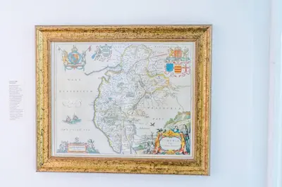 a framed picture of a map of india at Springholm Cottage Family Retreat - Sleeps 10 in Bootle