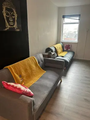 a living room with a couch and two couches at Rochester Cosy Comfort near Shops and Restaurant in Moffat
