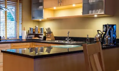 a kitchen with a sink and a counter top at Watendlath in Applethwaite