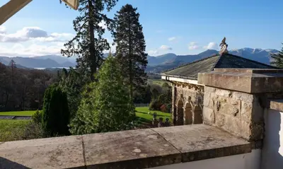 a view from the balcony of the house at Brackenburn in Applethwaite