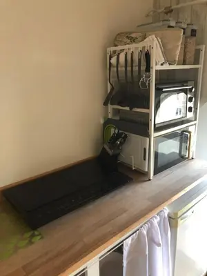 a sewing machine sitting on top of a counter at A Hidden Gem in Cornwall in Moffat