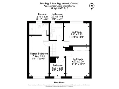 a floor plan of a house at Briar Rigg in Keswick