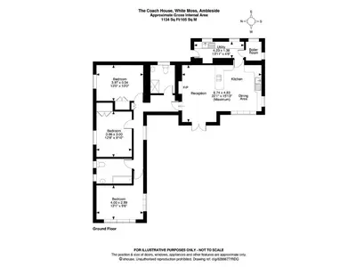 a floor plan of the second floor of a house at The Coach House in Grasmere