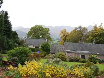 a view of a house with a garden at Manesty in Applethwaite