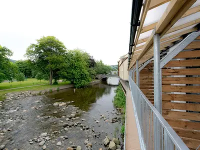 a view of a river from a building at YHA Keswick in Keswick