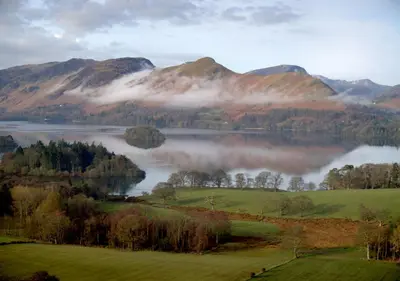 a view of a loch in the derwent valley at Ferndene Guest House in Keswick