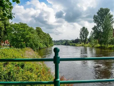 a view of a river from a bridge at River View in Dumfries
