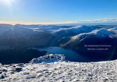 a view from the summit of a snow covered mountain at Buttermere Court Hotel in Buttermere