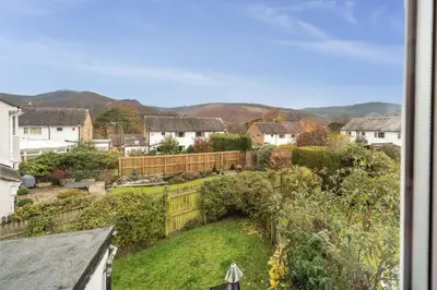 a view of a garden from a house at Appletree in Portinscale