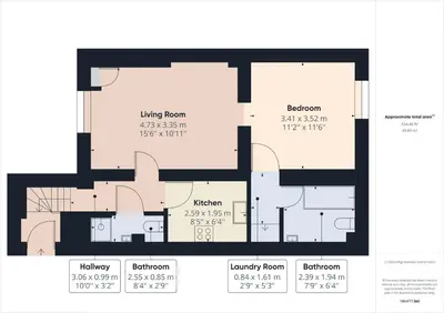 a floor plan of a house at Chaucer's Retreat, Chaucer House, Keswick in Keswick