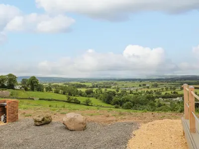 a view of the countryside from the top of a hill at Laird Lodge 1 in Lockerbie