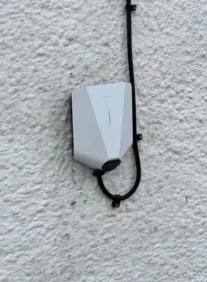 a white box on the side of a building at Glaisters Farmhouse in Castle Douglas