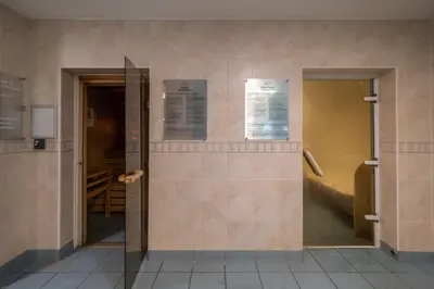 a room with two doors in a building at Bowscale Suite in Penruddock