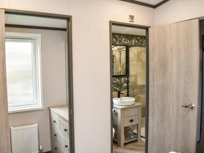 a bathroom with a sink and a mirror at Dodd - Uk42499 in Bassenthwaite